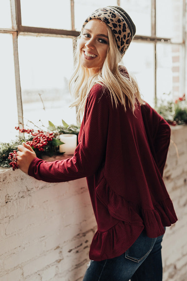 Sweet On You Waffle Knit Shift Top Image - 4
