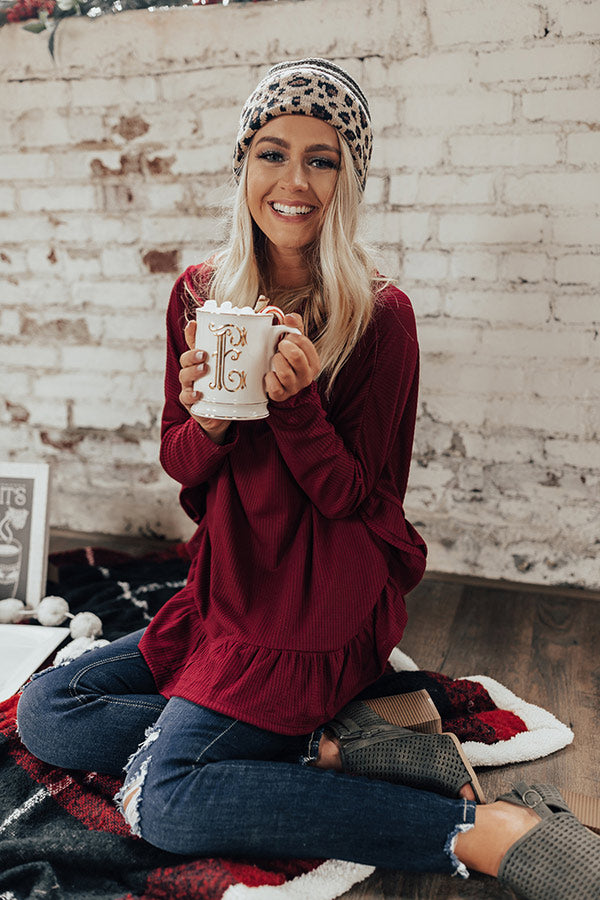 Sweet On You Waffle Knit Shift Top Image - 3