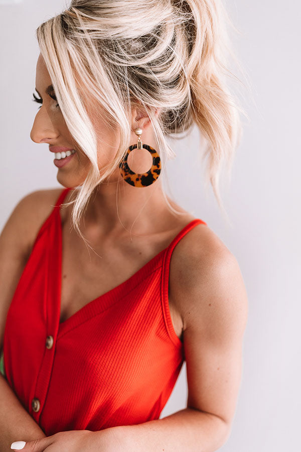 Queen Of Chic Tortoiseshell Earrings In Maple