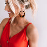 Queen Of Chic Tortoiseshell Earrings In Maple Image - 1