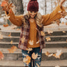Mountain Valley Plaid Vest in Wine Image - 1