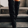 The Lakelynn Faux Suede Thigh High Boot In Black Image - 1