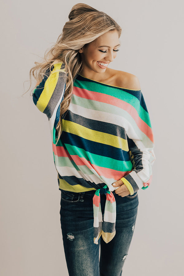 Cali Cold Front Stripe Top