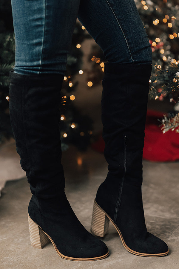 The Lynn Knee High Boot In Black Image - 5