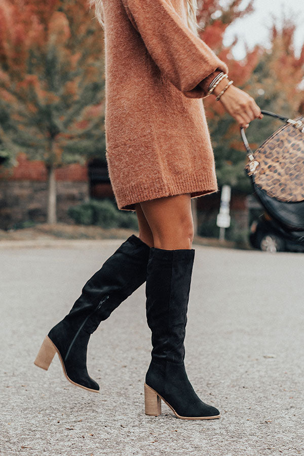 The Lynn Knee High Boot In Black