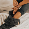 Soft And Sweet Hand-Knit Slippers In Charcoal Image - 1