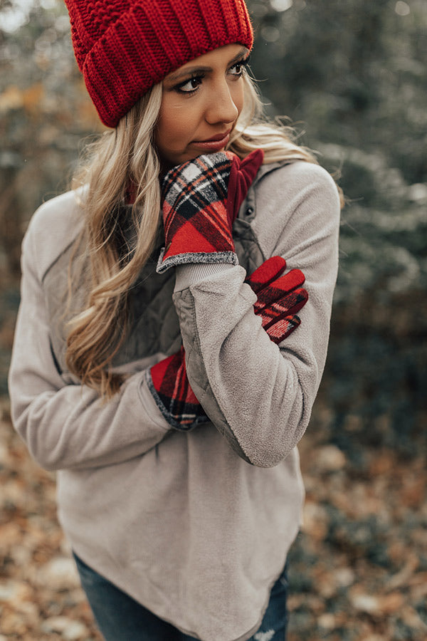 Fashion Week Vibes Plaid Gloves