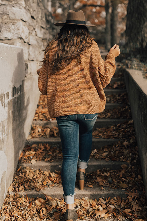 Softest Of Them All Chenille Sweater In Copper Image - 5