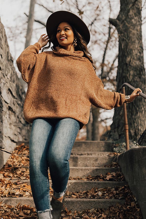 Softest Of Them All Chenille Sweater In Copper Image - 4