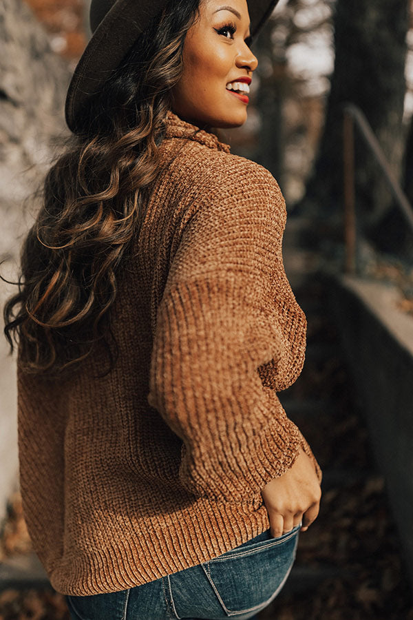 Softest Of Them All Chenille Sweater In Copper Image - 3