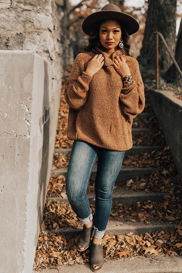 Softest Of Them All Chenille Sweater In Copper Image - 2