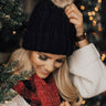 Wish List Faux Fur Pom Beanie In Black Image - 1