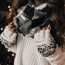 Latte Luxe Infinity Buffalo Check Scarf In White Image - 1