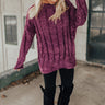 Cozy On My Mind Chenille Tunic Sweater in Purple Image - 1
