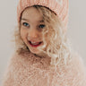 Children's CC Faux Fur Pom Beanie In Light Pink Image - 1