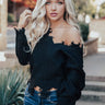 Pure Happiness Knit Sweater in Black Image - 1