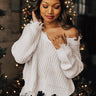 Pure Happiness Knit Sweater in Optic White Image - 1