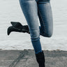 The Rose Faux Suede Boot In Black Image - 1