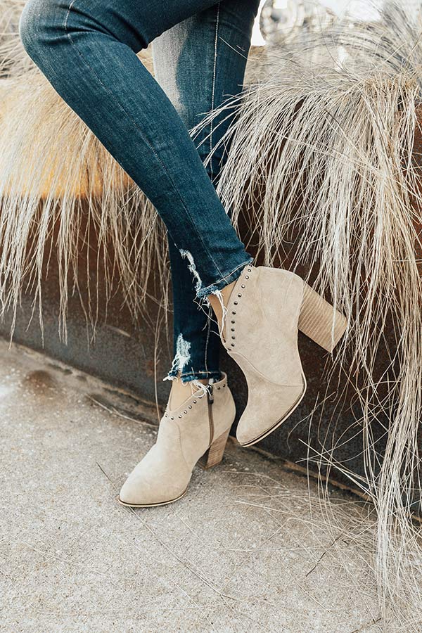 The Morgan Bootie In Warm Taupe Image - 1