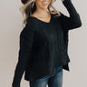 Chilly Nights Shift Sweater in Black Image - 1