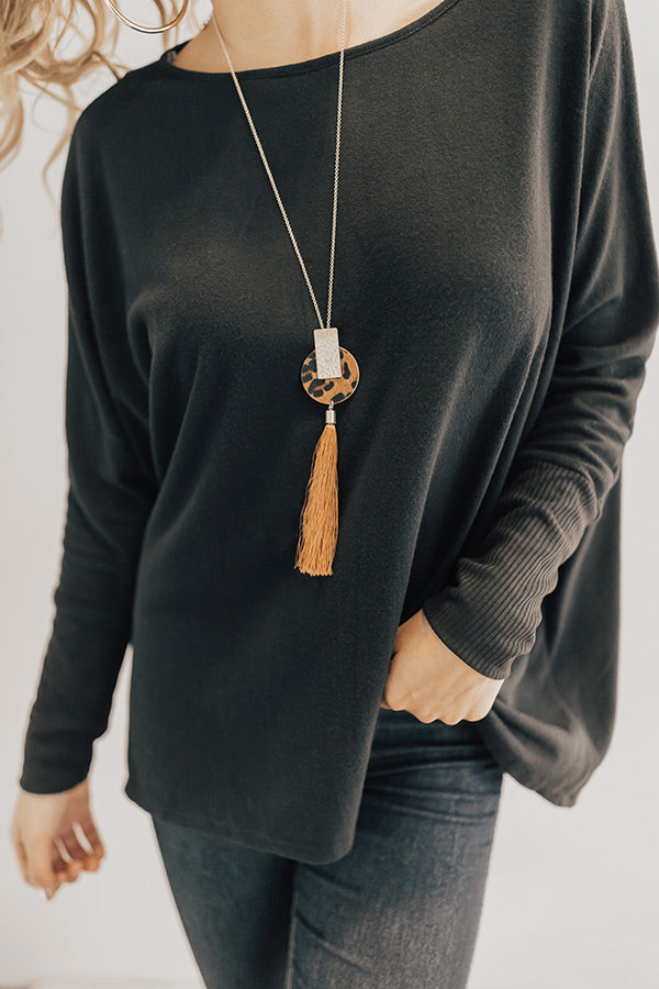 Oh My Lovely Leopard Necklace In Brown