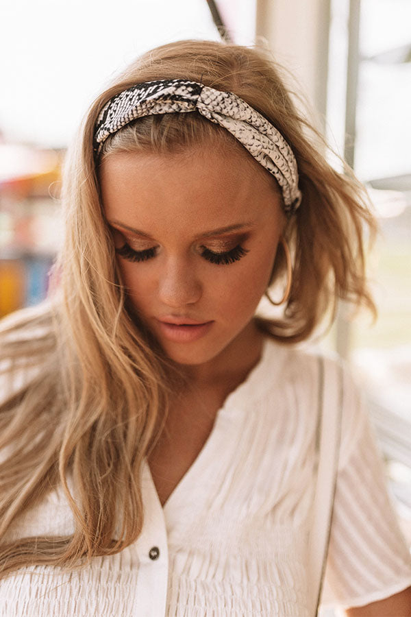 Twist And Shout Snake Print Headband