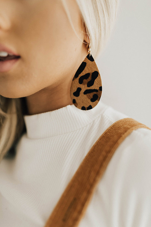 Stay Stylish Earrings in Leopard