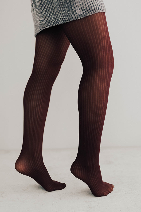 Luxe Living Opaque Tights In Windsor Wine Image - 4