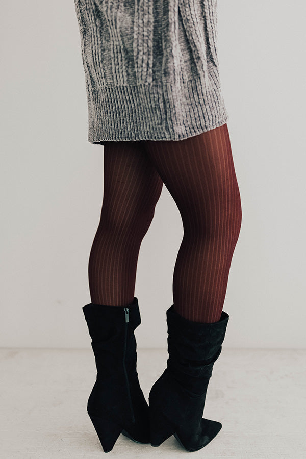 Luxe Living Opaque Tights In Windsor Wine Image - 3