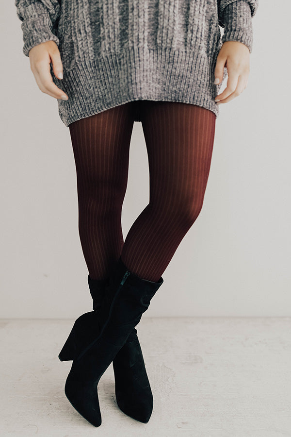 Luxe Living Opaque Tights In Windsor Wine Image - 2