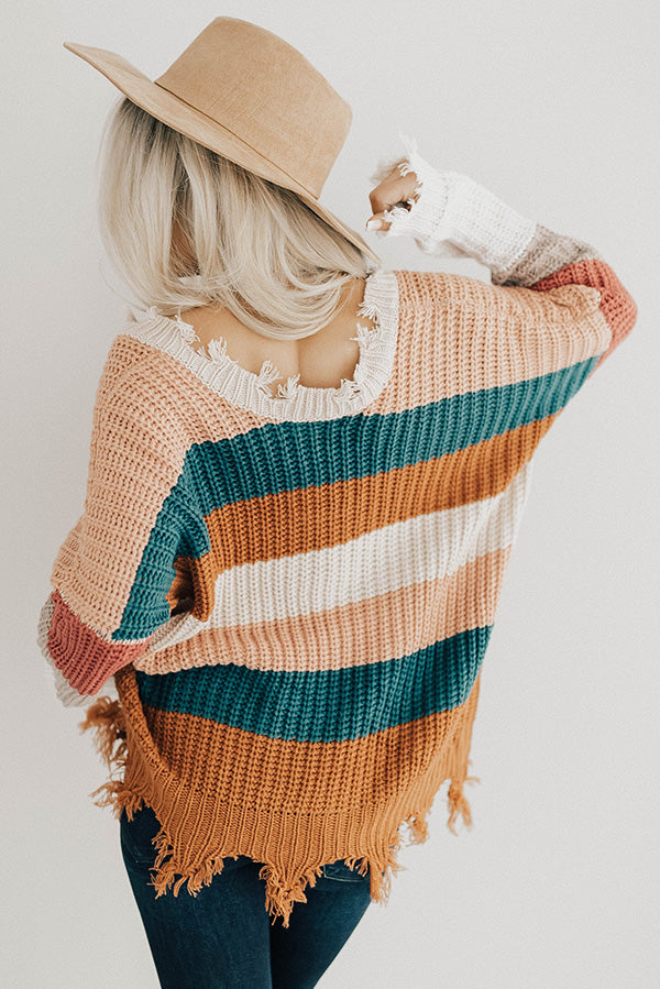 Winter Park Travels Tunic Sweater In Peach Image - 4