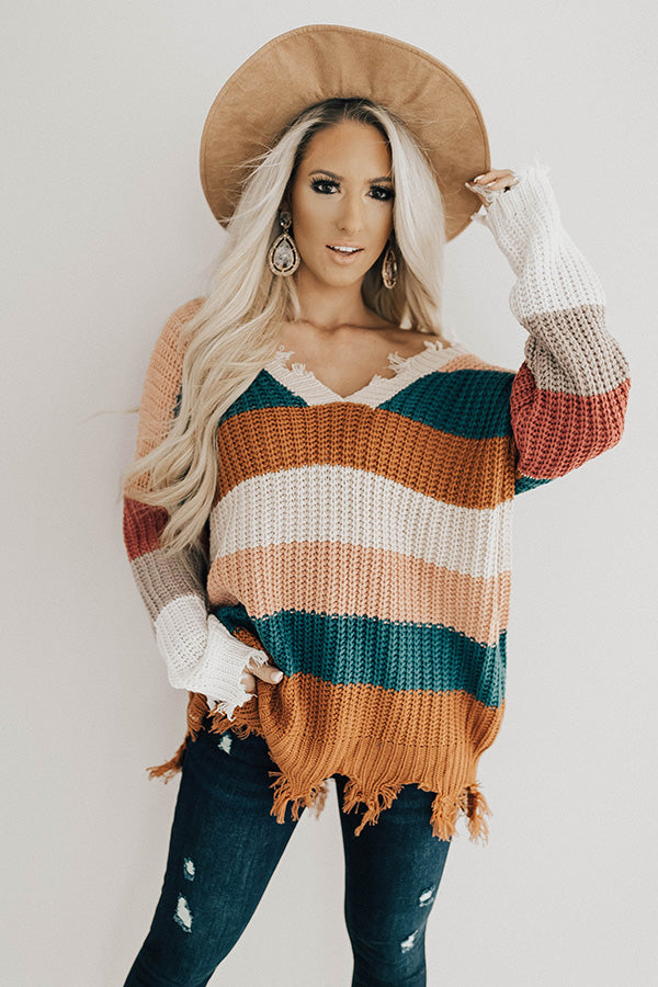 Winter Park Travels Tunic Sweater In Peach Image - 1