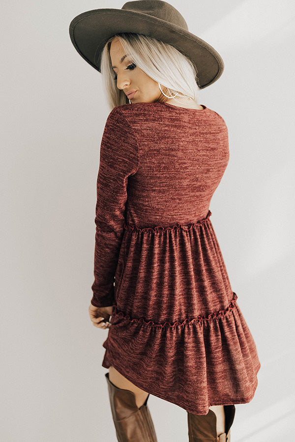 Toast Of The Town Shift Dress In Maroon Image - 5