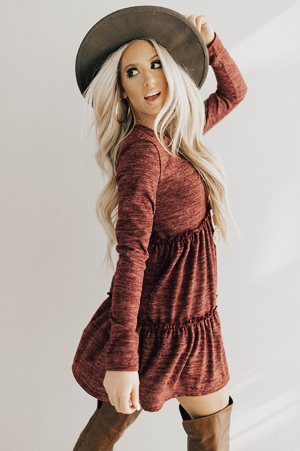 Toast Of The Town Shift Dress In Maroon Image - 4