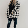 Cali Cuddles Buffalo Check Cardigan in Ivory Curves Image - 1
