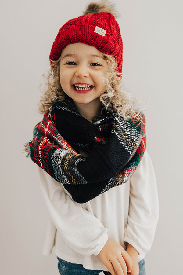 Cozy Love Children's Infinity Scarf In Black Image - 1