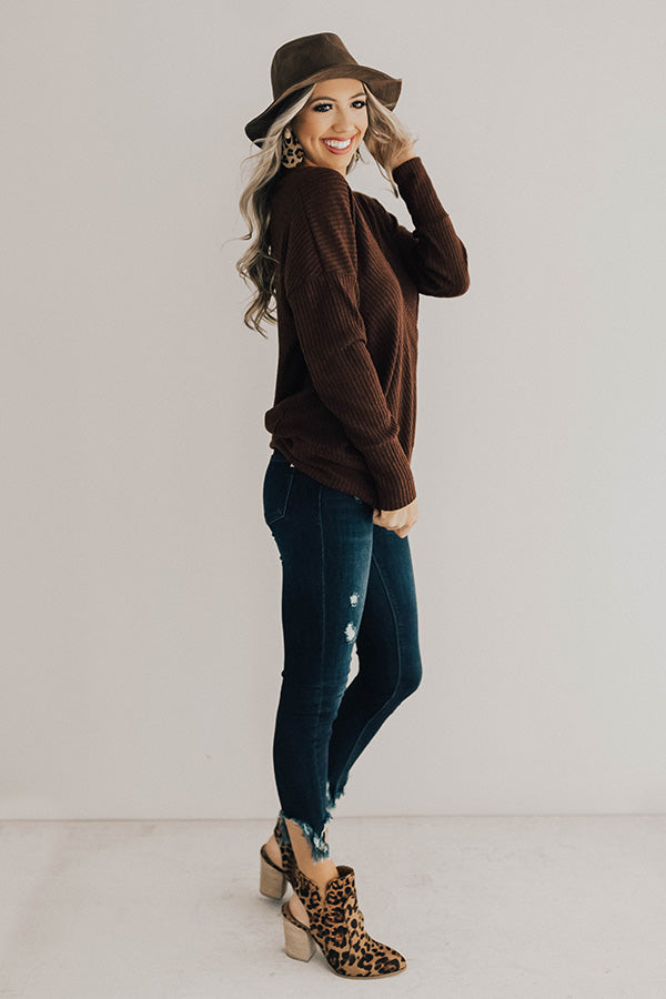 Favorite Time Of Year Tunic Sweater in Chestnut Image - 4