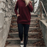 Salt Lake City Snuggles Tunic Sweater in Merlot Image - 1