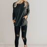 Salt Lake City Snuggles Tunic Sweater in Charcoal Image - 1
