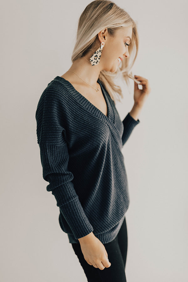 Favorite Time Of Year Tunic Sweater in Dark Teal Image - 4