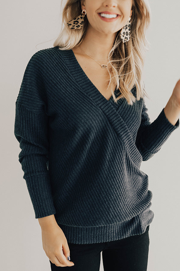 Favorite Time Of Year Tunic Sweater in Dark Teal Image - 2