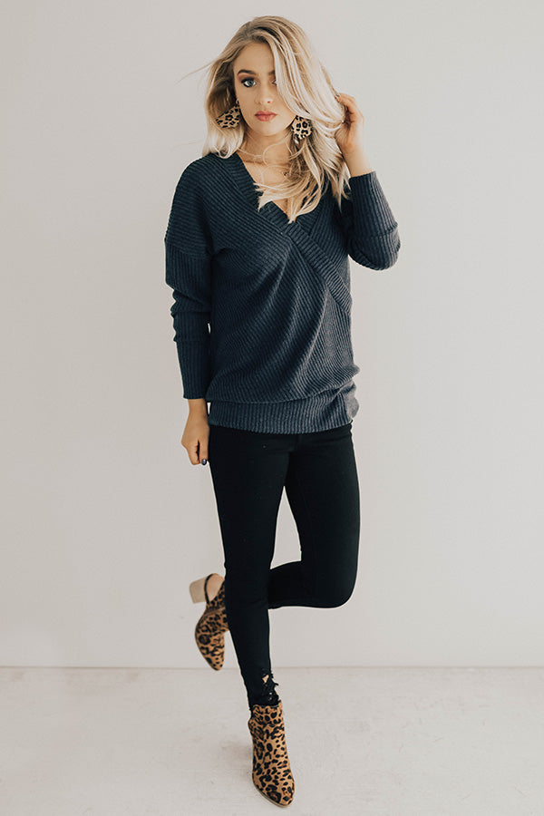 Favorite Time Of Year Tunic Sweater in Dark Teal Image - 1