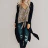 Wine In The City Duster Cardigan in Black Image - 1