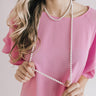 High Shine Crystal Necklace In Light Grey Image - 1
