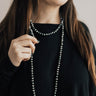 High Shine Crystal Necklace In Slate Image - 1