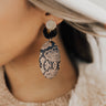 Party Starter Snake Print Earrings In Brown Image - 1
