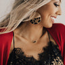 Glam Goals Leopard Earrings In Mocha Image - 1