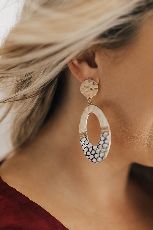 Hollywood Haute Spot Earrings In Snake Print Image - 4