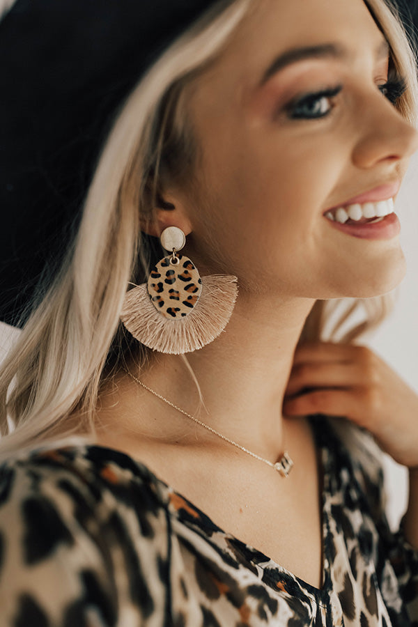 Leopard So Chic Earrings In Beige