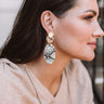 Party Starter Snake Print Earrings In Birch Image - 1